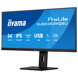 iiyama ProLite XUB3493WQSU-B6 écran plat de PC 86,4 cm (34") 1440 x 3440 pixels UltraWide Quad HD LED Noir