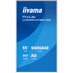 iiyama LH6581UHSG-1AG Écran d'affichage dynamique Écran plat interactif 163,8 cm (64.5") Wifi 500 cd/m² 4K Ultra HD Blanc Intégré dans le processeur Android 10 24/7