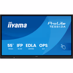 iiyama TE5513A-B2AG Écran d'affichage dynamique Écran plat interactif 138,7 cm (54.6") Wifi 500 cd/m² 4K Ultra HD Noir Écran tactile Intégré dans le processeur Android 24/7 - Vue supplémentaire 2