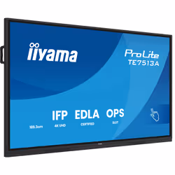 iiyama TE7513A-B2AG Écran d'affichage dynamique Écran plat interactif 190,5 cm (75") Wifi 500 cd/m² 4K Ultra HD Noir Écran tactile Intégré dans le processeur Android 24/7 - Vue supplémentaire 4