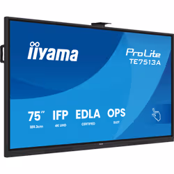 iiyama TE7513A-B2AG Écran d'affichage dynamique Écran plat interactif 190,5 cm (75") Wifi 500 cd/m² 4K Ultra HD Noir Écran tactile Intégré dans le processeur Android 24/7 - Vue supplémentaire 5