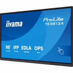 iiyama TE9813A-B2AG Écran d'affichage dynamique Écran plat interactif 2,48 m (97.5") Wifi 500 cd/m² 4K Ultra HD Noir Écran tactile Intégré dans le processeur Android 24/7 - Vue supplémentaire 7
