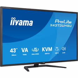 iiyama ProLite X4373UHSU-B2 écran plat de PC 43" 4K Ultra HD LED Noir - Vue supplémentaire 2