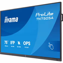 iiyama TN7505A-B1AG Écran d'affichage dynamique Écran plat interactif 189,3 cm (74.5") 500 cd/m² 4K Ultra HD Noir Écran tactile - Vue supplémentaire 3