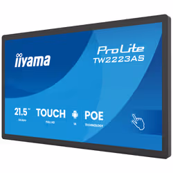 iiyama TW2223AS-B3P Écran d'affichage dynamique Écran plat interactif 54,6 cm (21.5") Wifi 450 cd/m² Full HD Noir Écran tactile Intégré dans le processeur Android 24/7 - Vue supplémentaire 4