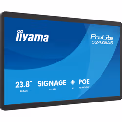 iiyama ProLite S2425AS-B1P Écran plat de signalisation numérique 60,5 cm (23.8") LCD Wifi 500 cd/m² Full HD Noir Intégré dans le processeur Android 14 24/7 - Vue supplémentaire 3
