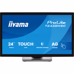 iiyama ProLite T2438MSC-B2 écran plat de PC 23.8" Full HD LED Écran tactile Noir - Vue supplémentaire 3