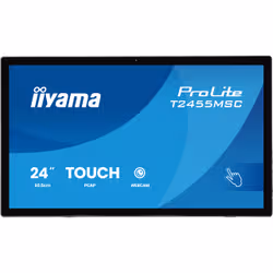 iiyama ProLite T2455MSC-B2 écran plat de PC 60,5 cm (23.8") 1920 x 1080 pixels Full HD Écran tactile - Vue supplémentaire 2