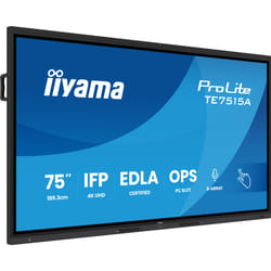 iiyama TE7515A-B2AG Écran d'affichage dynamique Écran plat interactif 190,5 cm (75") Wifi 550 cd/m² 4K Ultra HD Noir Écran tactile Intégré dans le processeur Android 24/7