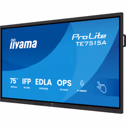 iiyama TE7515A-B2AG Écran d'affichage dynamique Écran plat interactif 190,5 cm (75") Wifi 550 cd/m² 4K Ultra HD Noir Écran tactile Intégré dans le processeur Android 24/7 - Vue supplémentaire 6