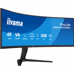 iiyama ProLite XCB4994DQSU-B1 écran plat de PC 124,5 cm (49") 5120 x 1440 pixels Dual QHD LCD Noir - Vue supplémentaire 2