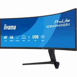 iiyama ProLite XCB4994DQSU-B1 écran plat de PC 124,5 cm (49") 5120 x 1440 pixels Dual QHD LCD Noir - Vue supplémentaire 4