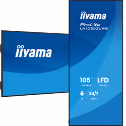iiyama LH10552UWS-B1AG Écran d'affichage dynamique En forme de kiosk 2,66 m (104.6") Wifi 500 cd/m² UltraWide 5K HD Intégré dans le processeur Android 24/7 - Vue supplémentaire 7