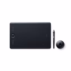 Wacom Intuos Pro M South, Avec fil &amp;sans fil, 5080 lpi, 224 x 148 mm, USB/Bluetooth, Stylo, Noir