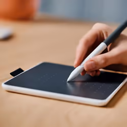 Wacom Intuos One Medium tablette graphique Gris, Blanc 216 x 135 mm USB/Bluetooth - Vue supplémentaire 4