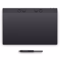 Wacom Intuos Pro Large, Avec fil &sans fil, 349 x 195 mm, USB/Bluetooth, 1 cm, Stylo, 60°