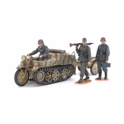 Tamiya Sd.Kfz. 2, Infantry transporter vehicle model, Kit de montage, 1:35, Mâle, WWII, Modèle réduit de véhicule militaire t ...