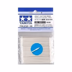 Coton-tiges de modeliste - TAMIYA - Embouts triangulaires taille très fine - 50 coton-tiges