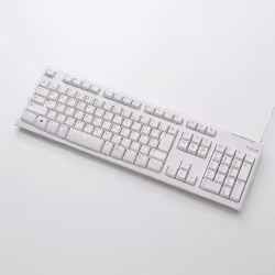 Elecom TK-FCM062, Taille réelle (100 %), Avec fil, USB, Clavier à membrane, Blanc