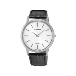Montre Femme - Seiko - SUP873P1 - Quartz - Solaire - Cuir noir - 38mm