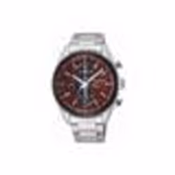 Montre Seiko chrono solaire Macchina Sportiva - Homme - Bracelet acier - Blanc