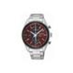 Montre Seiko chrono solaire Macchina Sportiva - Homme - Bracelet acier - Blanc