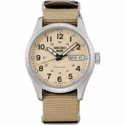 Montre - Seiko - 5 SRPJ83 - Mécanique - Acier inoxydable - Cadran Beige