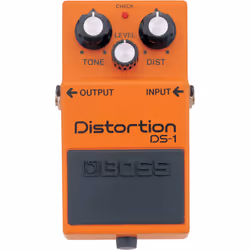 BOSS DS-1, Pédale d'expression, Orange, Jaune, Guitare, -20/0 dB, -20 dB, 1000000 Ohm
