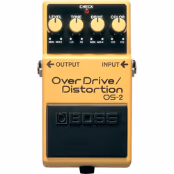 BOSS OS-2, Pédale d'expression, Noir, Jaune, Métal, Guitare, -20 dB, 1000000 Ohm
