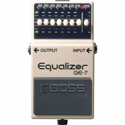 BOSS GE-7, Pédale d'expression, Beige, Guitare, -20/0 dB, -20 dB, 1000000 Ohm