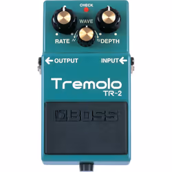 BOSS TR-2, Pédale d'expression, Noir, Bleu, Guitare, -20 dB, 1000000 Ohm, 1000 Ohm
