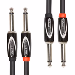 Roland RCC-3-2814, 2 x 6,35 mm, Mâle, 2 x 6,35 mm, Mâle, 1 m, Noir