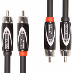 Roland RCC-15-2R2R, 2 x RCA, Mâle, 2 x RCA, Mâle, 4,5 m, Noir