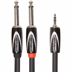Roland RCC-5-3528, TRS 3,5 mm, Mâle, 2 x 6,35 mm, Mâle, 1,5 m, Noir