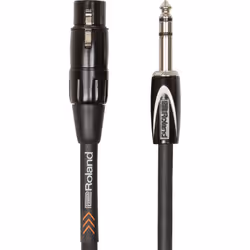 Roland RCC-3-TRXF, 6,35 mm TRS, Mâle, XLR, Femelle, 1 m, Noir