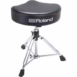 Roland RDT-SV, Tabouret pour musicien, Batterie, Chrome, Noir, Siège rembourré, Vinyl, Noir