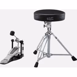Roland DAP-3X, Siège pour batteur, Noir, Acier, Aluminium, Polyvinyl chloride (PVC), Acier, 490 - 670 mm, 3 pieds, 1 pièce(s)
