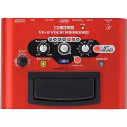 BOSS VE-2, Pédale Wah, Rouge, 4000 Ohm, Secteur, Batterie, 9 V, 156 mm