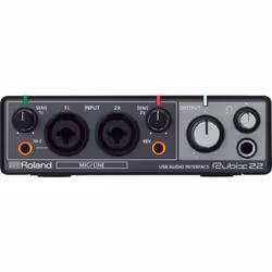 Roland Rubix22, Bureau, Noir, USB, 24 bits/192 kHz, 44.1,48,96,192 kHz, USB