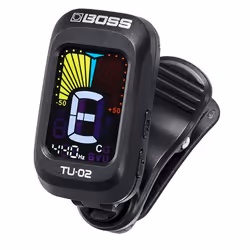 BOSS TU-02, Noir, LCD, 27,5 - 4186 Hz, Alcaline, 24 h, 28 mm