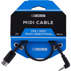 BOSS BMIDI-1-35, TRS 3,5 mm, Mâle, MIDI, Mâle, 0,3 m, Noir
