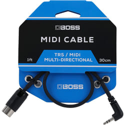 BOSS BMIDI-1-35 câble audio 0,3 m TRS 3,5 mm MIDI Noir