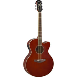 Yamaha CPX600 RTB Guitare électroacoustique Jumbo 6 cordes Rouge