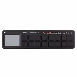 Korg NanoPad2-BK Surface de contrôle 16 Pads Noir, 325 mm, 83 mm, 16 mm, 285 g, Japon, USB Type-A vers USB Type-B