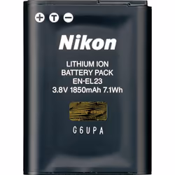 Nikon EN-EL23, 1850 mAh, 3,8 V, Lithium-Ion (Li-Ion)
