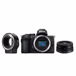 Nikon Z 50 + 16-50mm + FTZ Adapter, 20,9 MP, 5568 x 3712 pixels, CMOS, 4K Ultra HD, Écran tactile, Noir