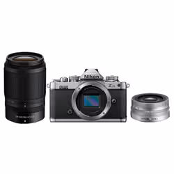 Nikon Z fc + 16-50 VR + 50-250 VR-kit, 20,9 MP, 5568 x 3712 pixels, CMOS, 4K Ultra HD, Écran tactile, Noir, Argent
