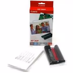 Canon Jeu d'encre couleur et de papier au format 100 x 148 mm KP-36IP, 36 feuilles, Cyan, Magenta, Jaune, Jet d'encre, - SELP ...