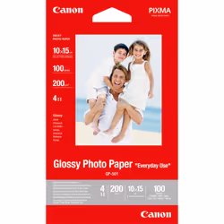 Canon Papier photo brillant 4 × 6 po (10 × 15 cm) GP-501 - 100 feuilles, Gloss, 210 g/m², 100 feuilles, 210 µm, 100 mm, 150 m ...