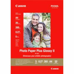 Canon Papier photo brillant extra II A4 PP-201 - 20 feuilles, Gloss, 260 g/m², A4, Blanc, 20 feuilles, - Bubble Jet: BJC 8200 ...